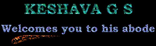 Welcome to Keshav's webpage!!